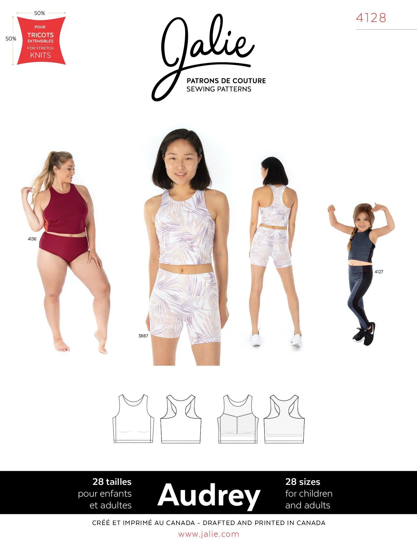 4128 // AUDREY Cropped workout top