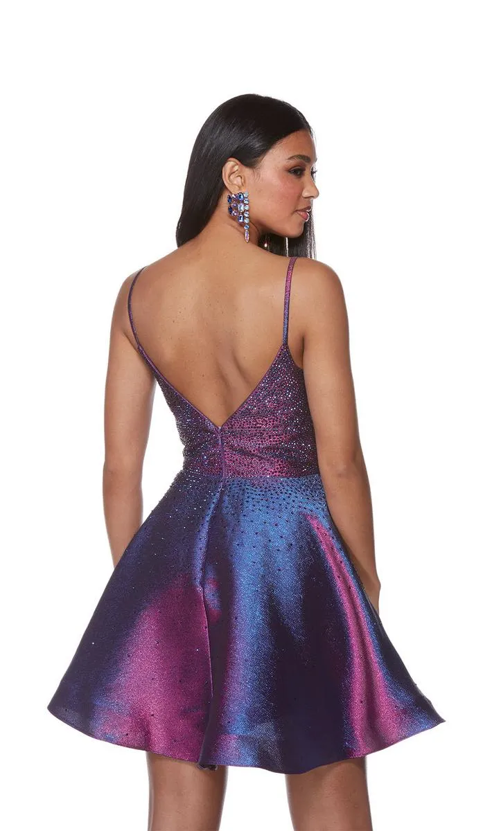 Alyce Paris A-Line Hot Stone Homecoming Dress 3167