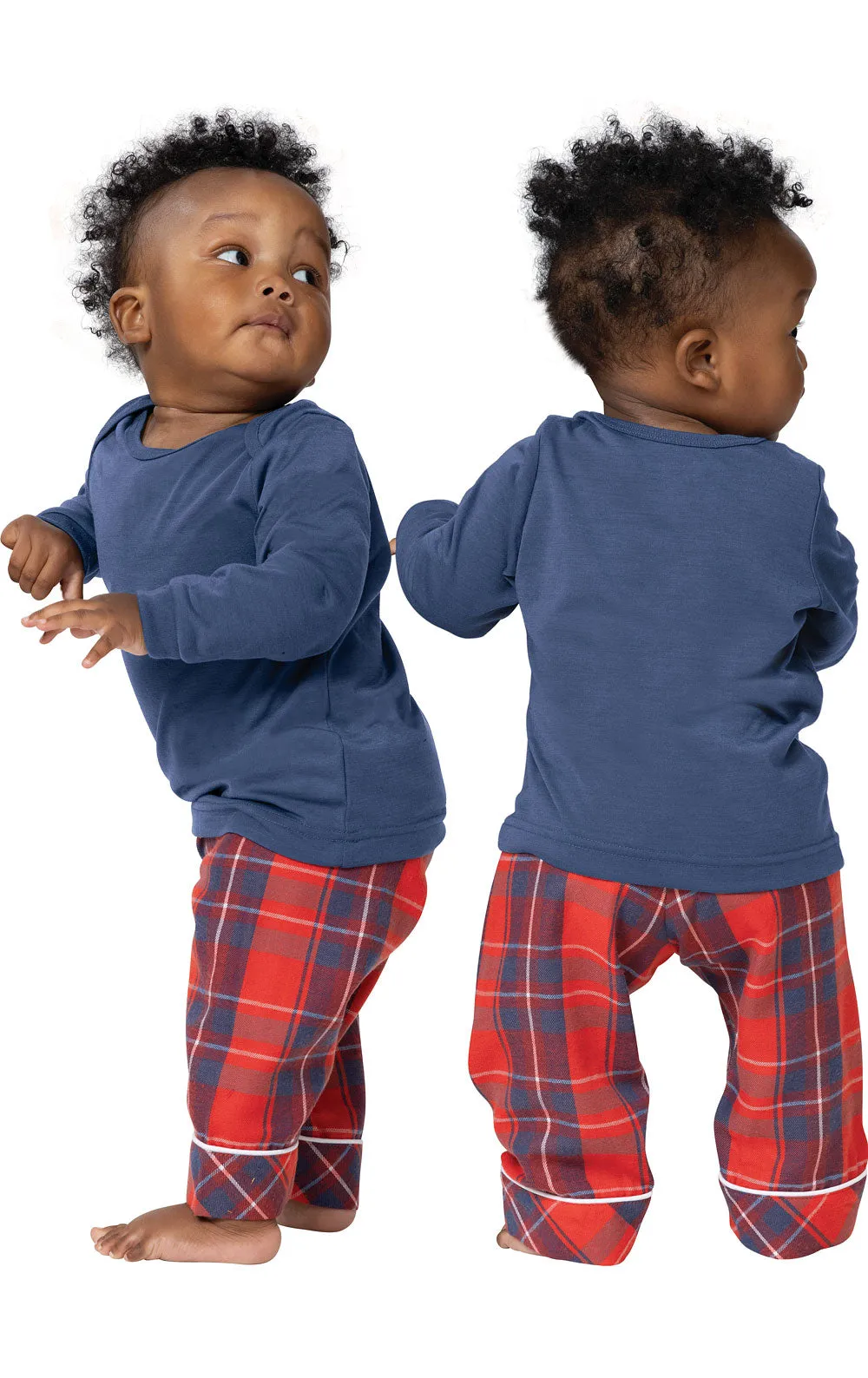 Americana Plaid Infant Pajamas - Family Set