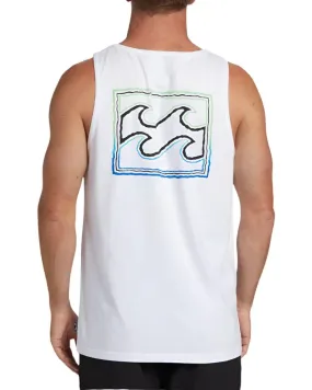 BILLABONG Crayon Wave Tank Top White
