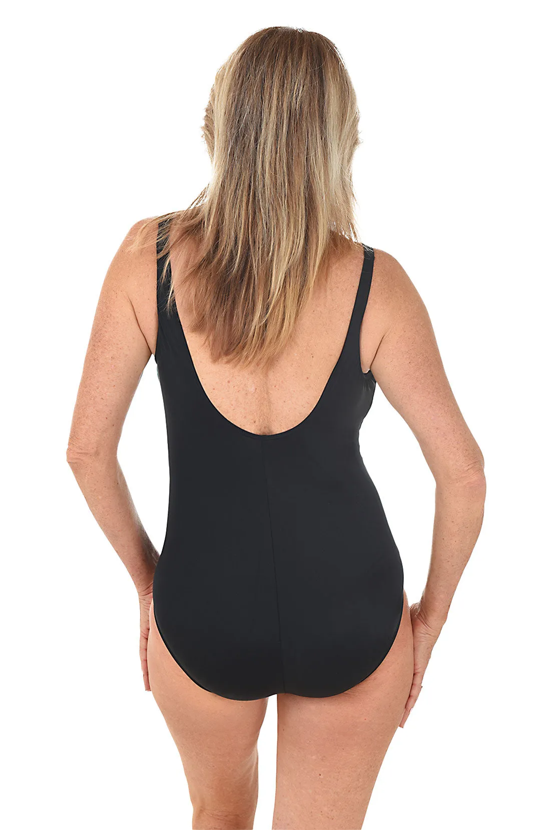 Blue Fan Tank Swimsuit