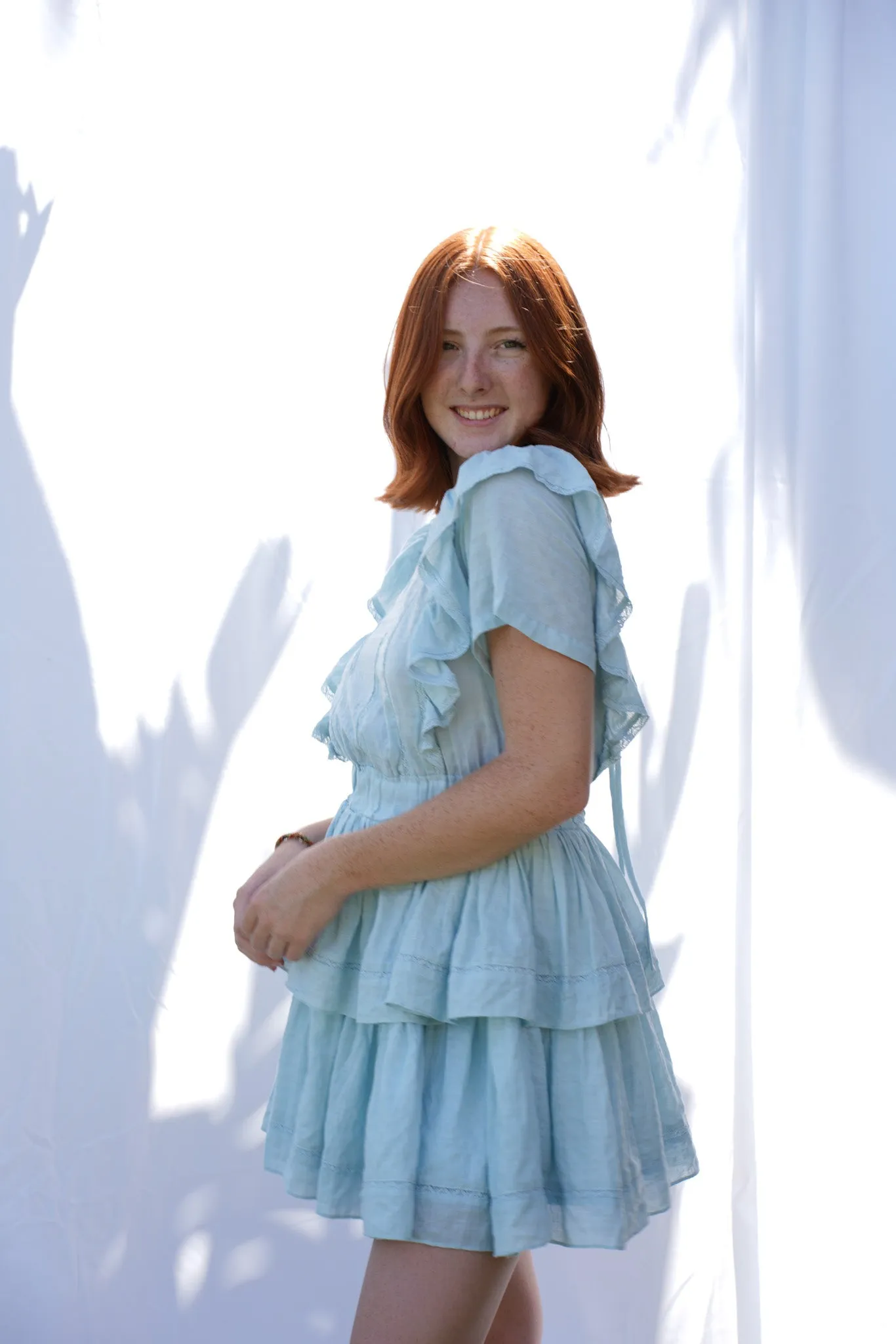 Blue Ruffle Dress