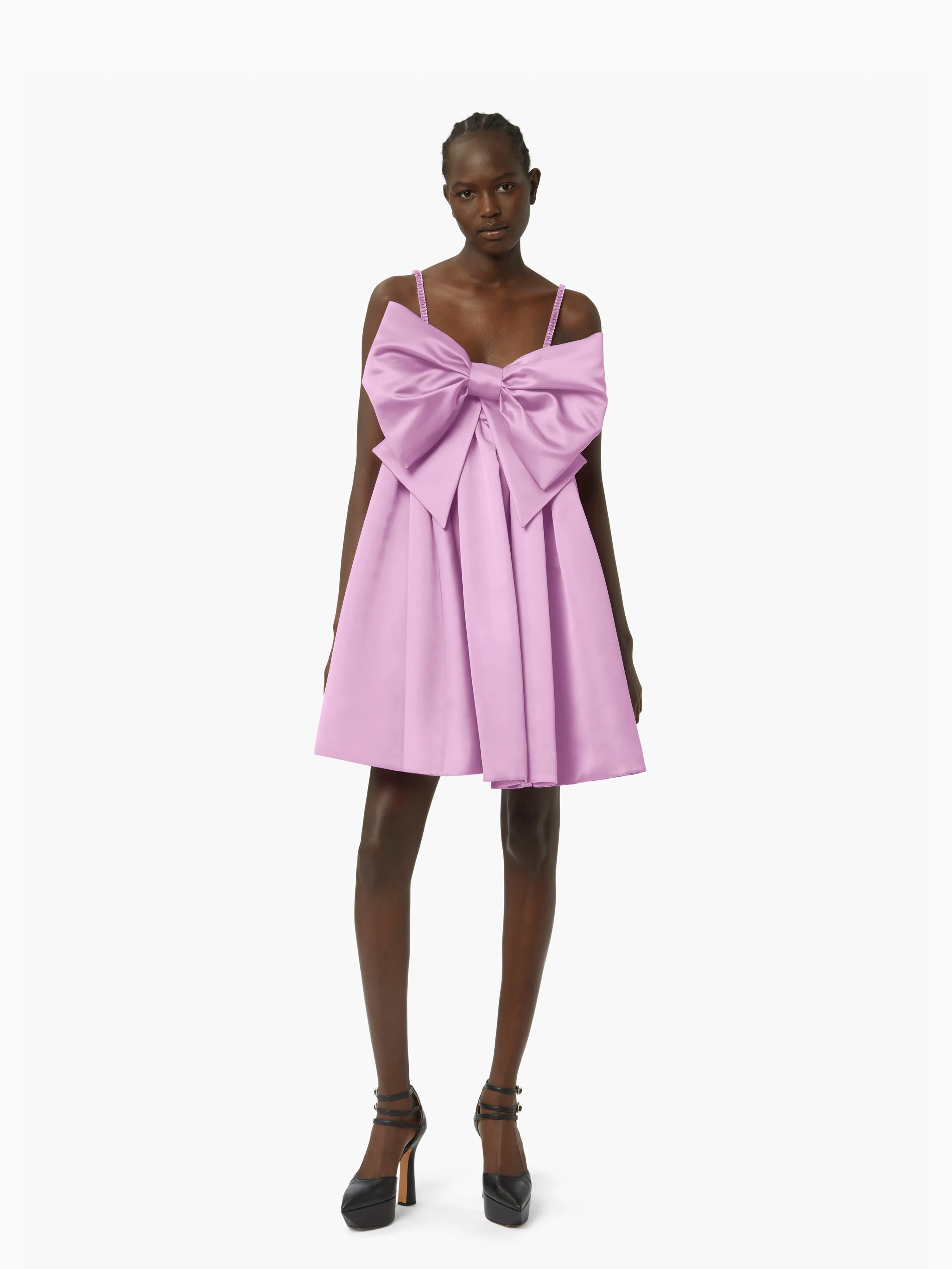 BOW FRONT FLARED DRESS (TEST)