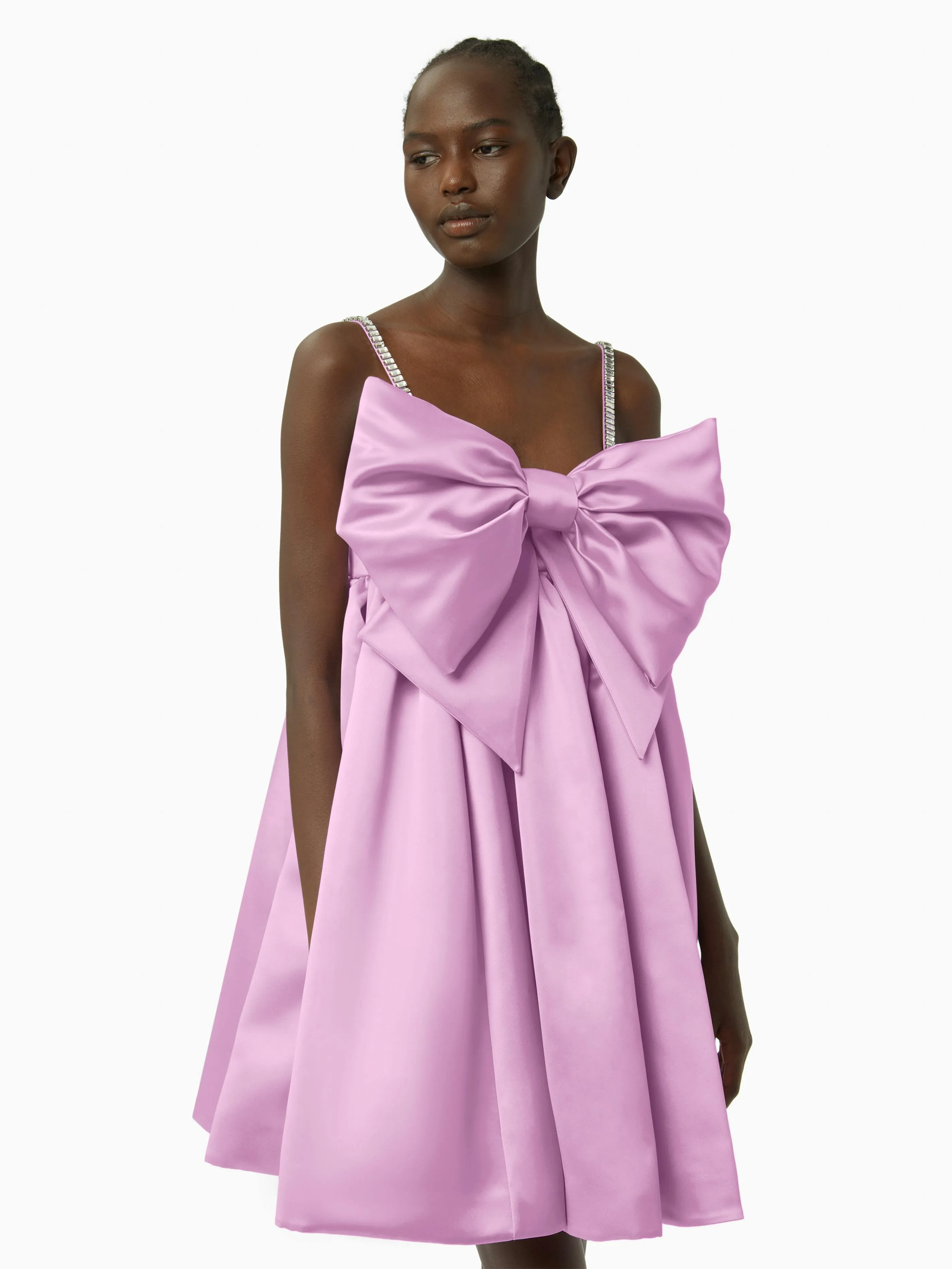 BOW FRONT FLARED DRESS (TEST)