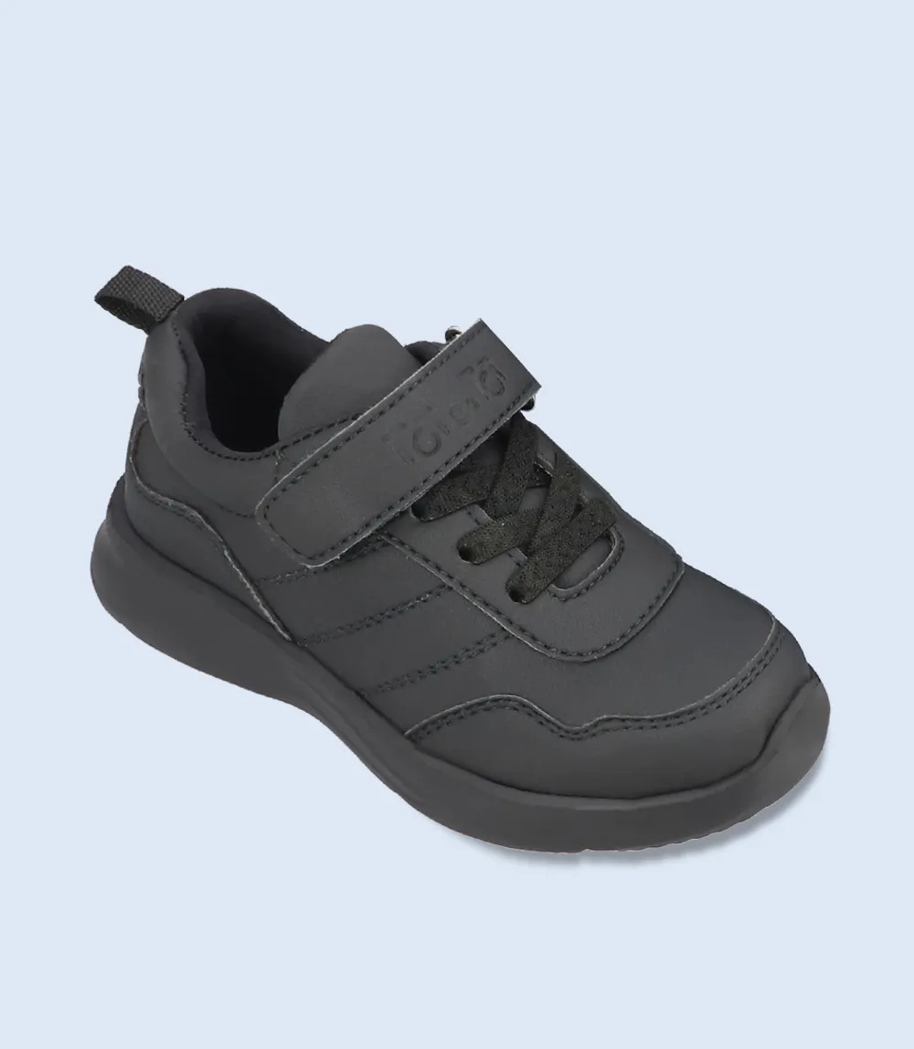 BU0004-BLACK-Kids School Shoes