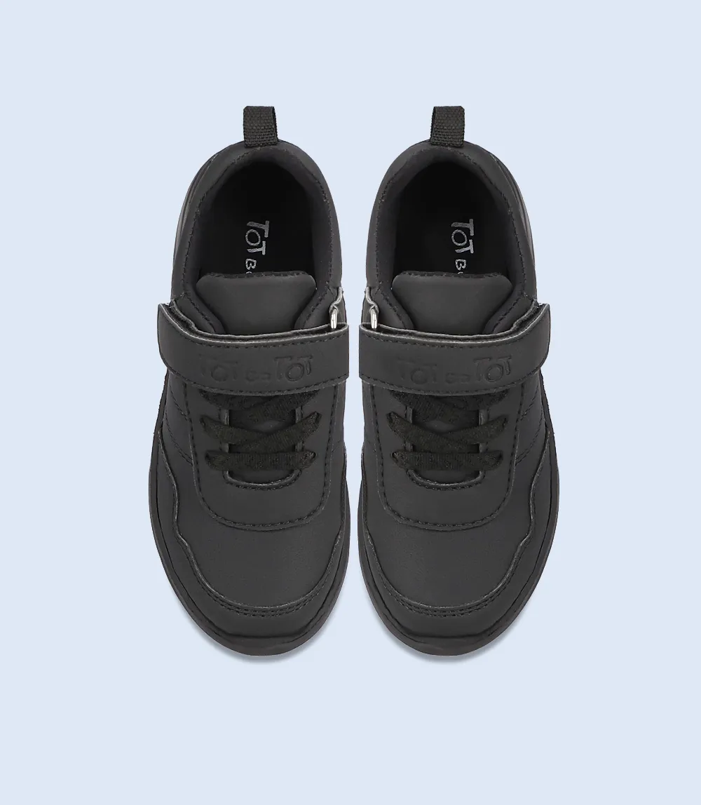 BU0004-BLACK-Kids School Shoes