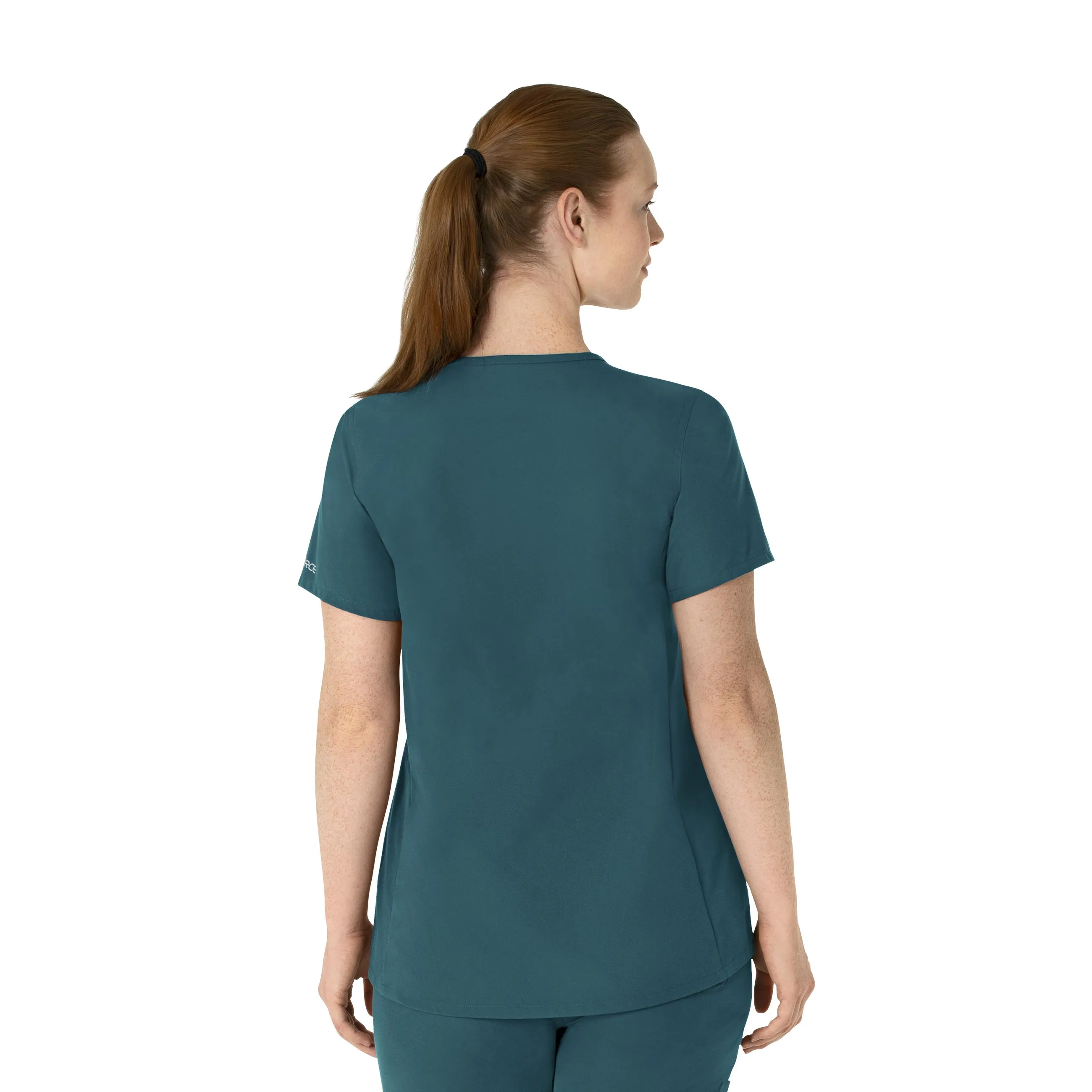 Carhartt Force Essentials Women's Henley Maternity Scrub Top - Caribbean