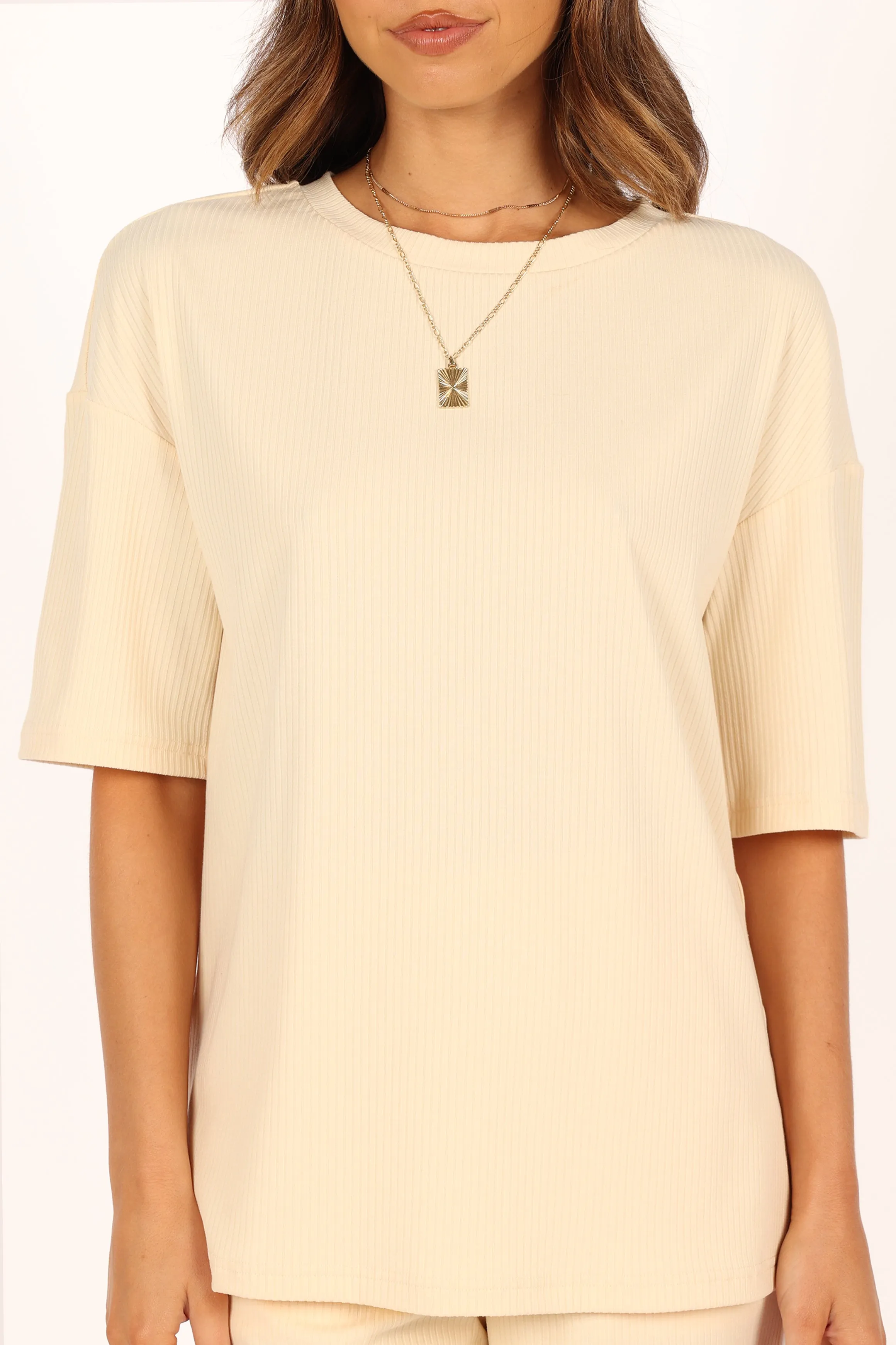 Cleo Rib Set - Cream