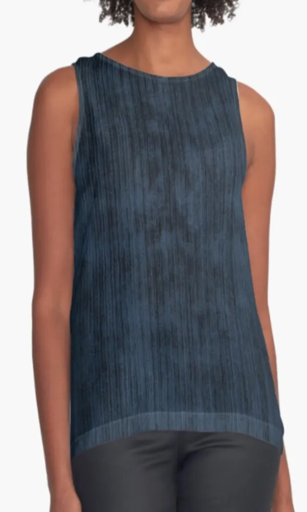 Cowgirl Kim Navy Sleeveless Top - Size Medium Only