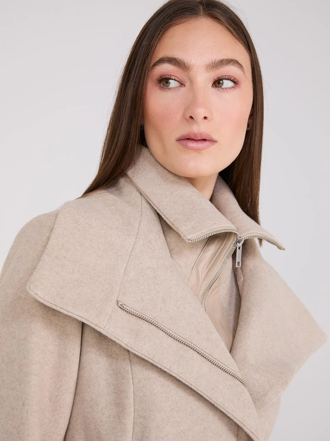 Double Collar Wrap Coat