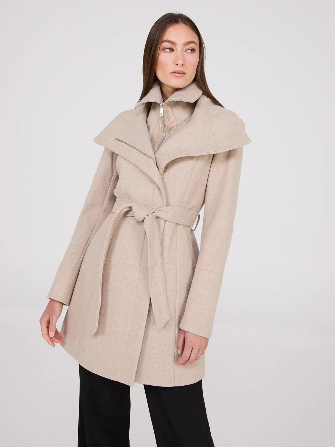 Double Collar Wrap Coat