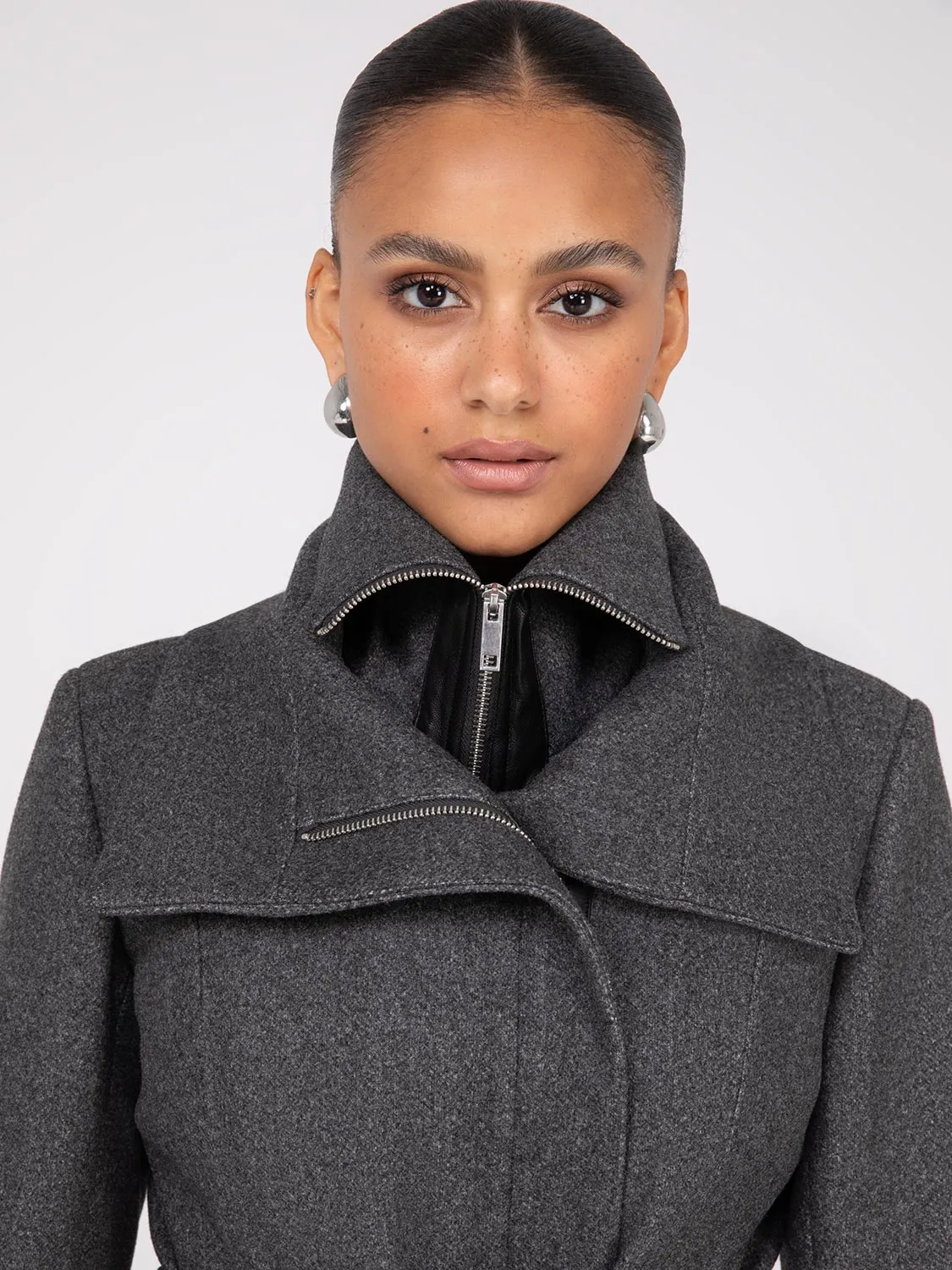 Double Collar Wrap Coat