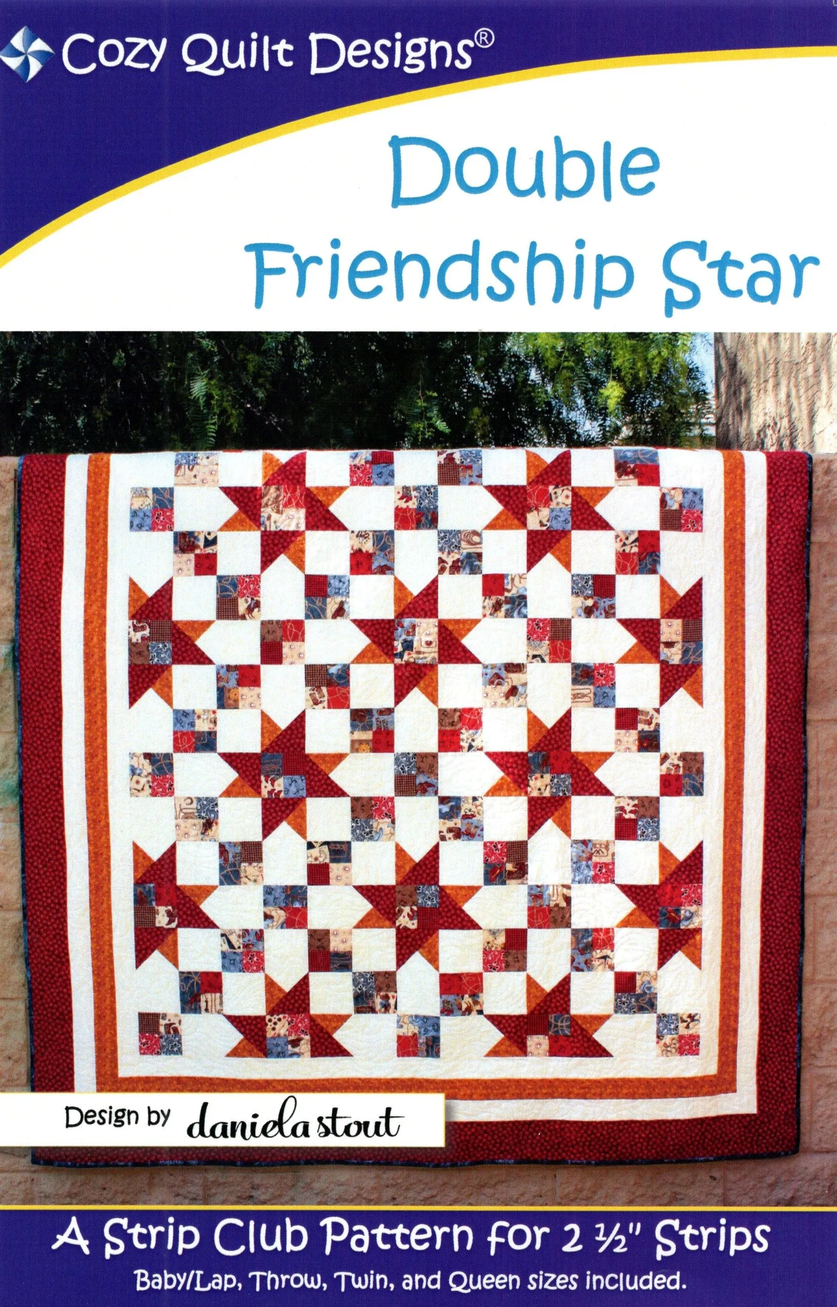 DOUBLE FRIENDSHIP STAR - Cozy Quilt Design Pattern DIGITAL DOWNLOAD