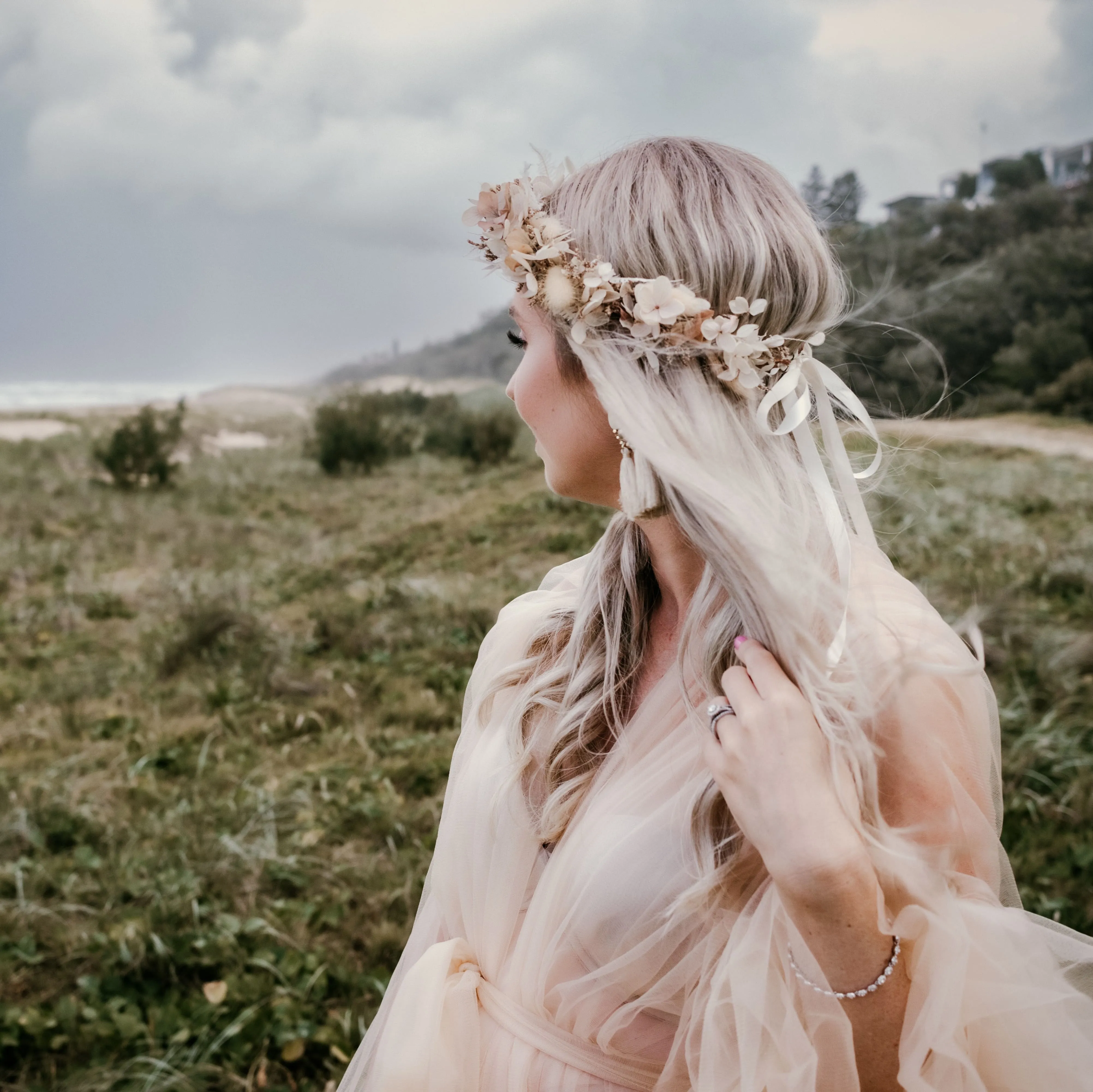 Dried Flower Crown BOHO NEUTRALS