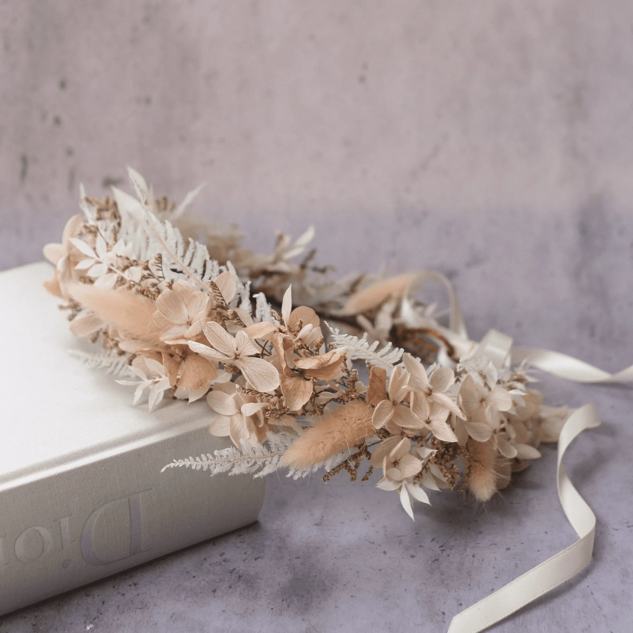 Dried Flower Crown BOHO NEUTRALS