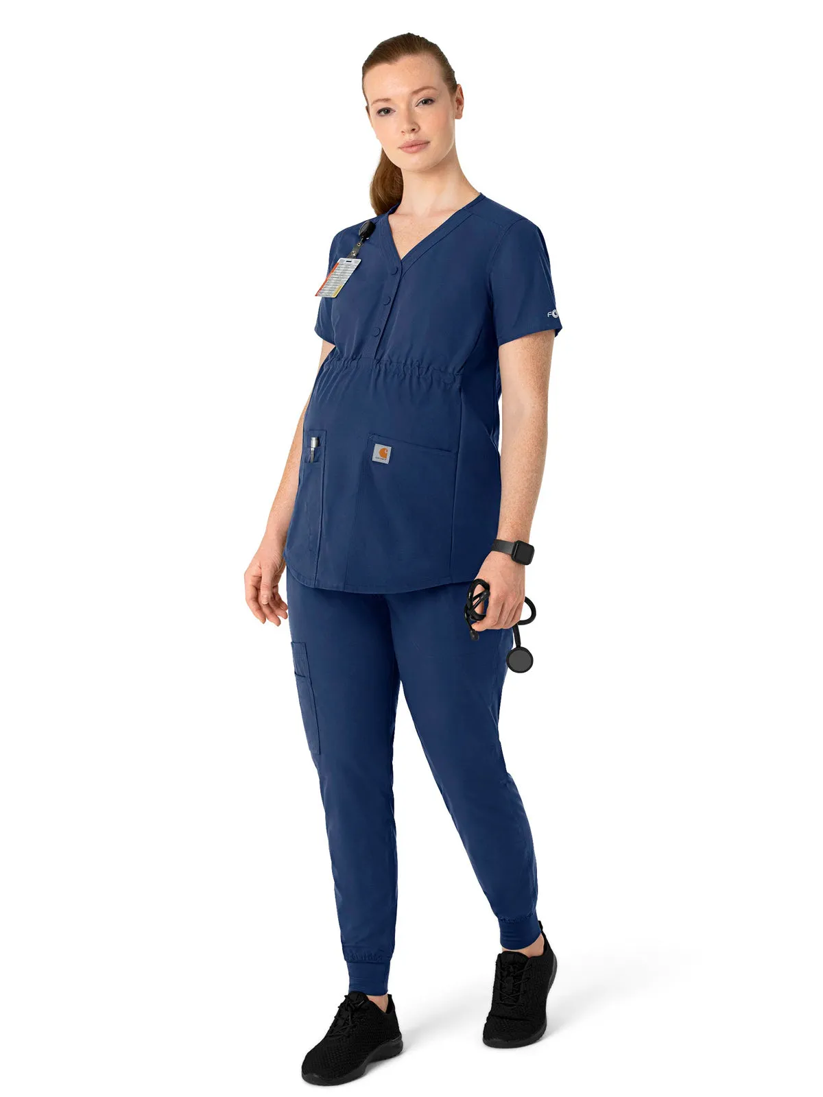 Force Essentials - Women's Henley Maternity Scrub Top