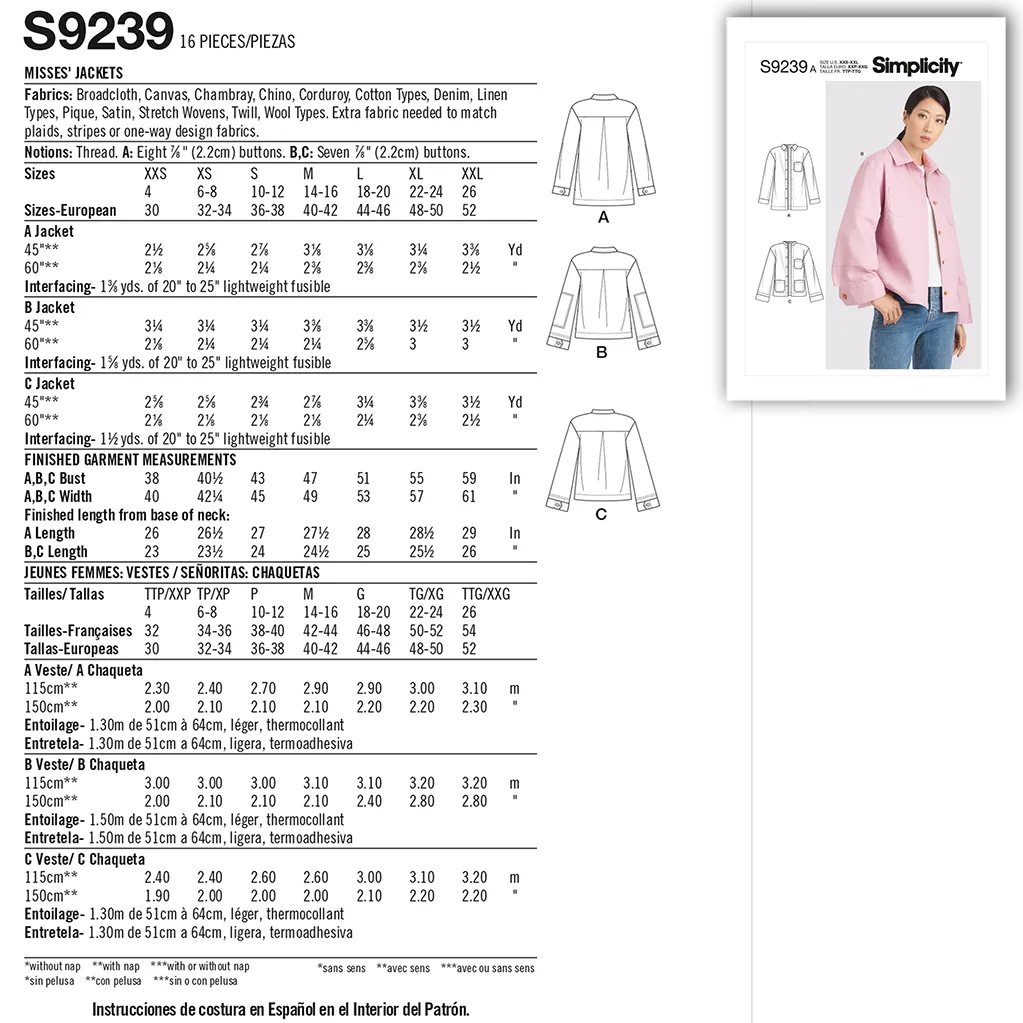 Garment Kit - Batik Canvas Classic Jacket (8.6 oz Canvas)
