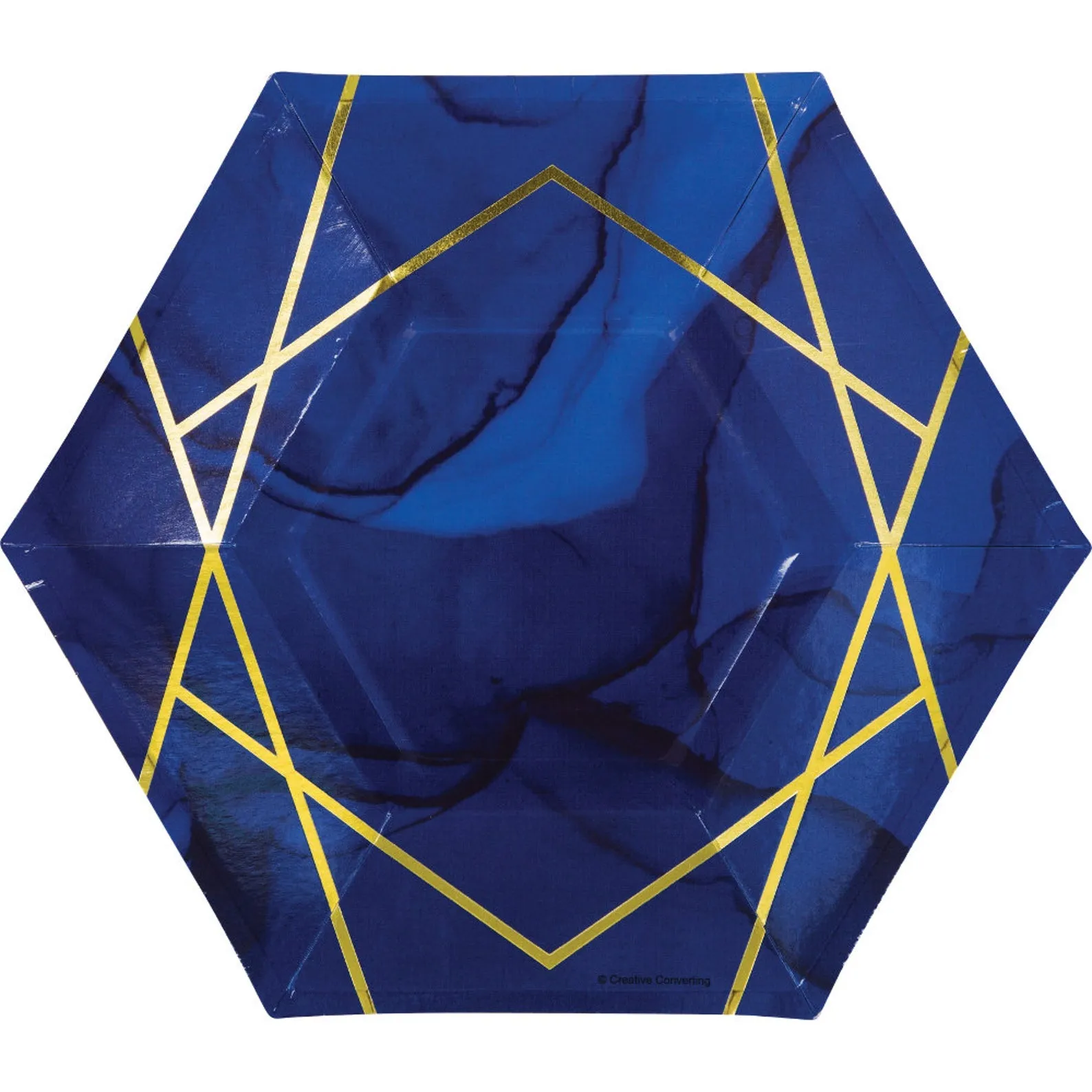 Geode Navy and Gold Small Plates