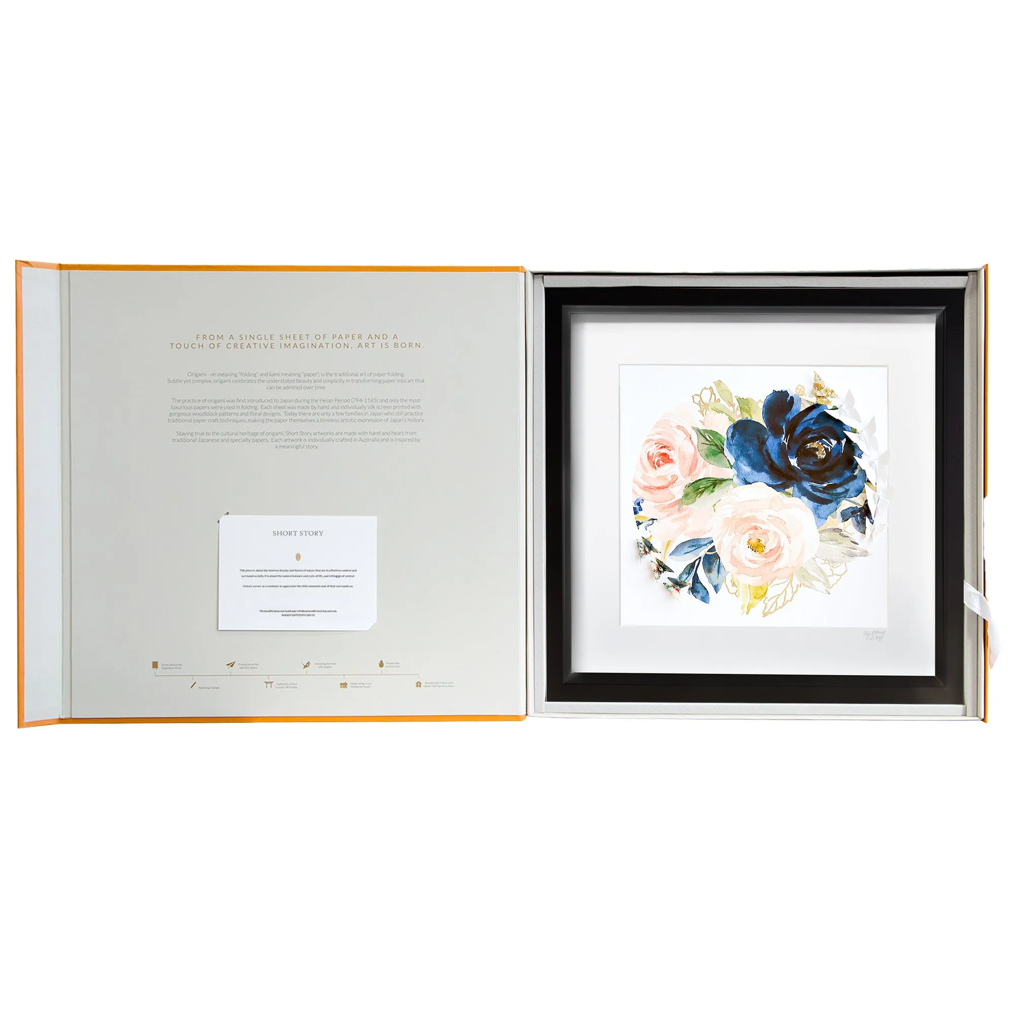 Large Black Frame Floral Circle