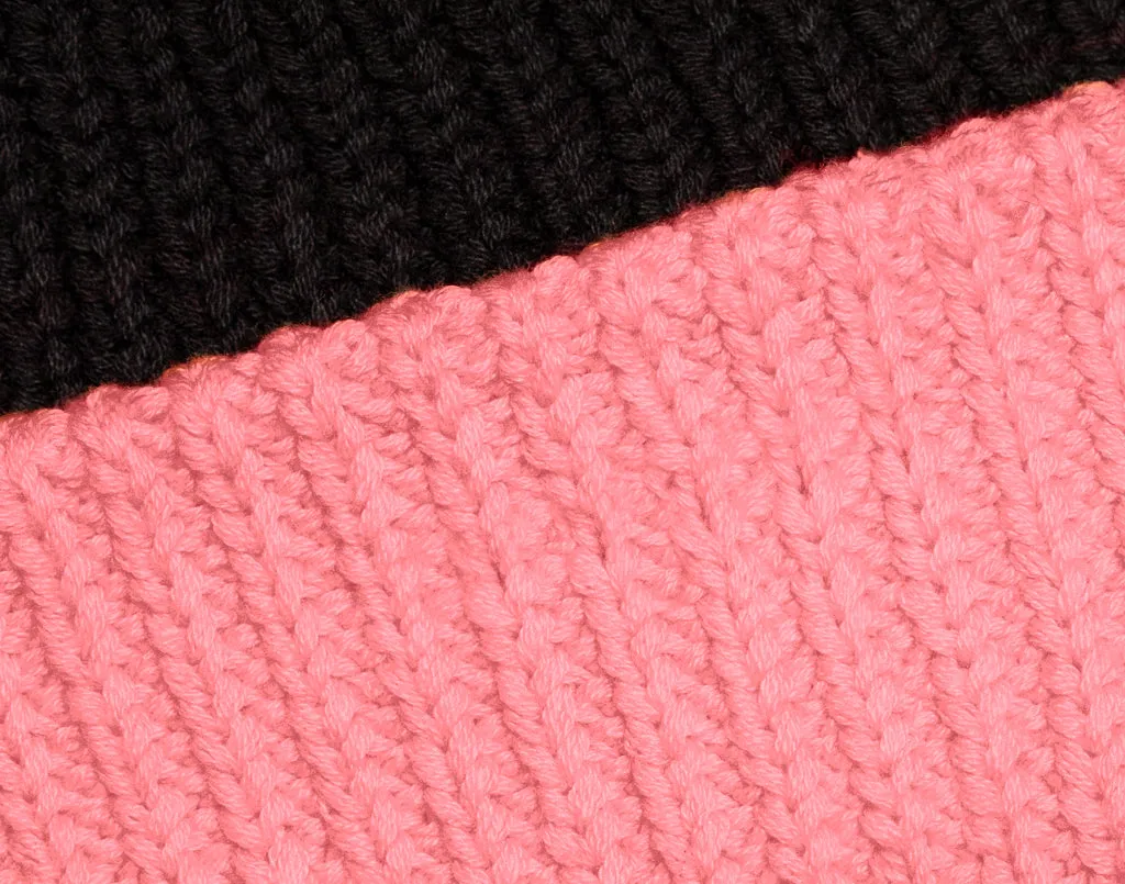 Minnie Mouse Pink and Black Double Pom Beanie