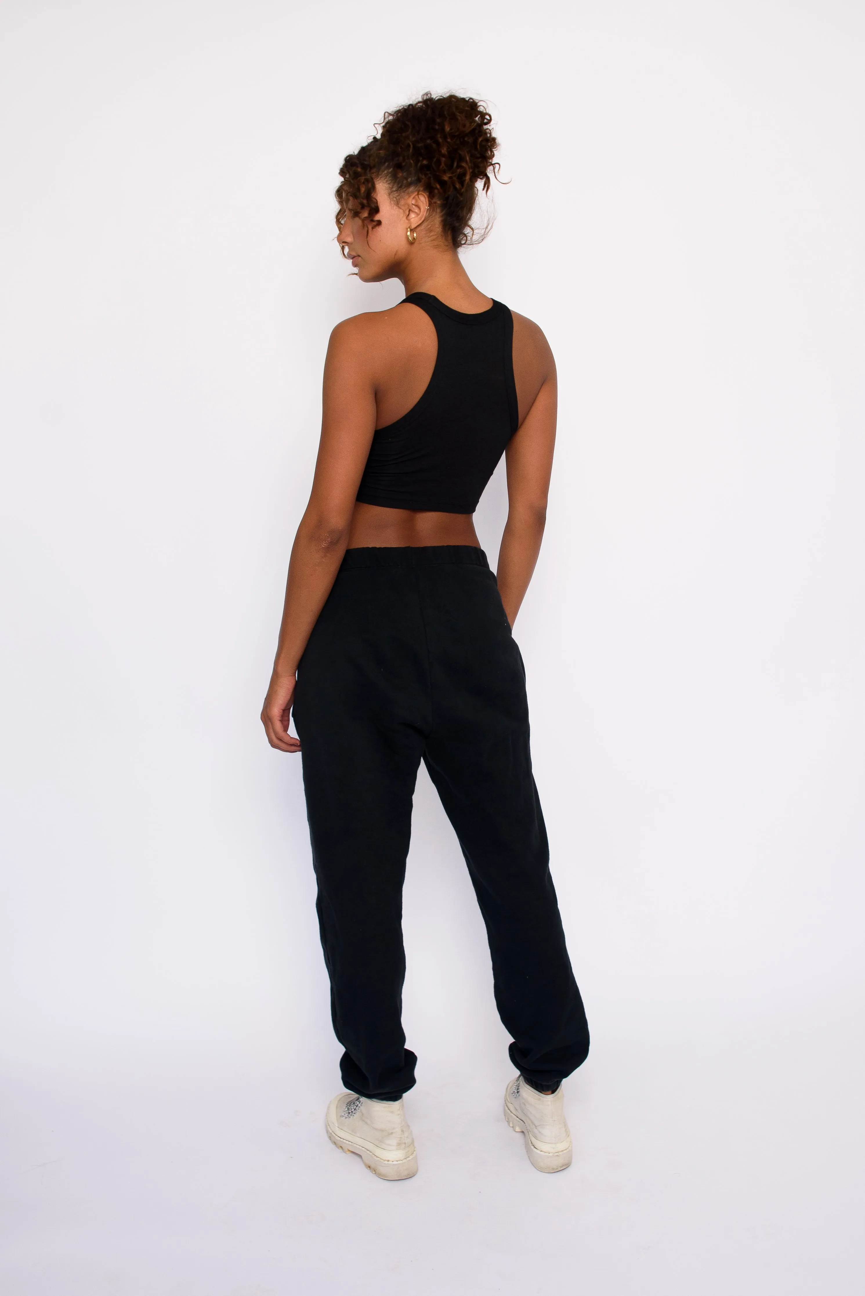 Monica Crop Jersey - Black