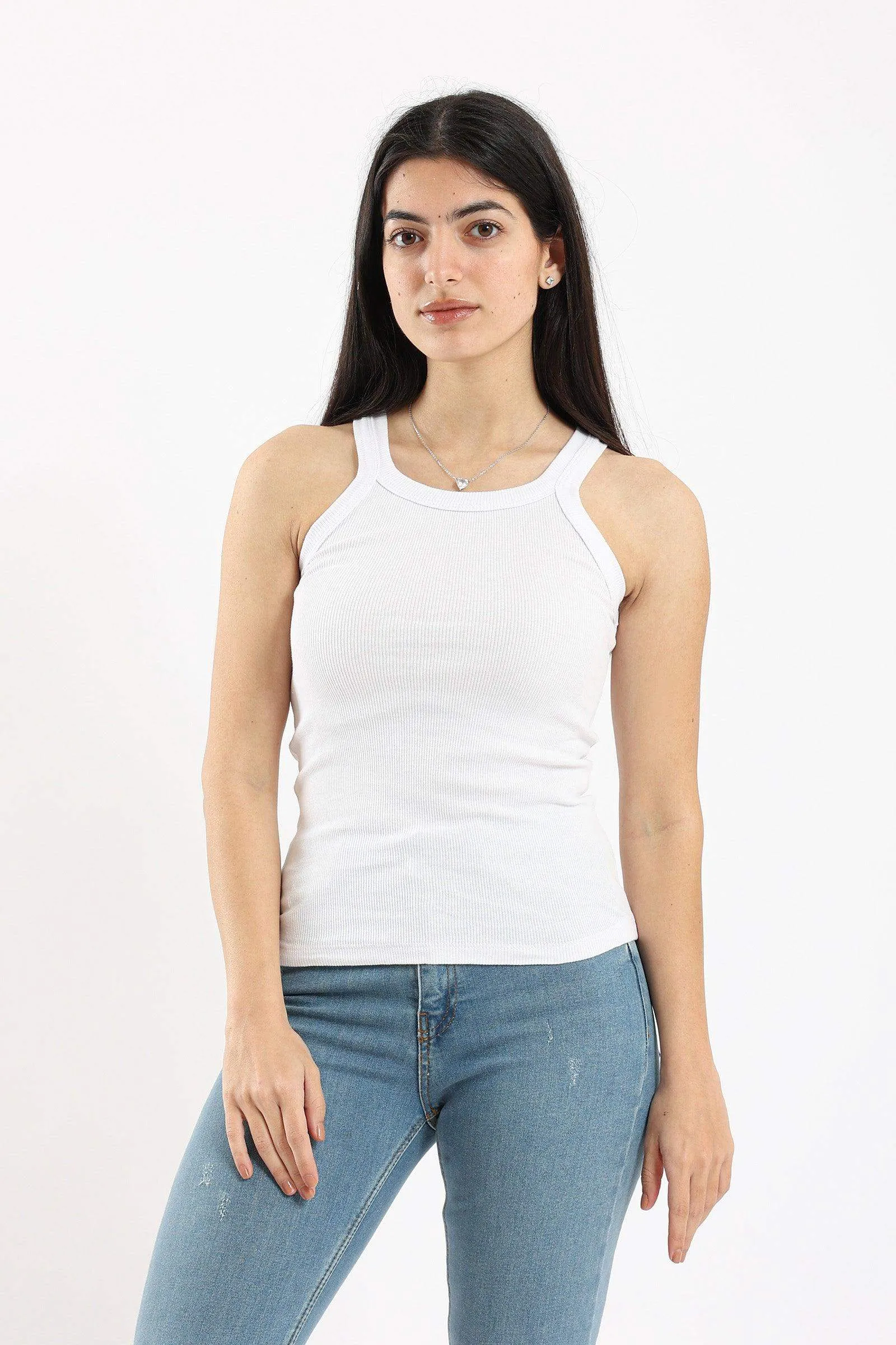Narrow Cut Ribbed Tank Top