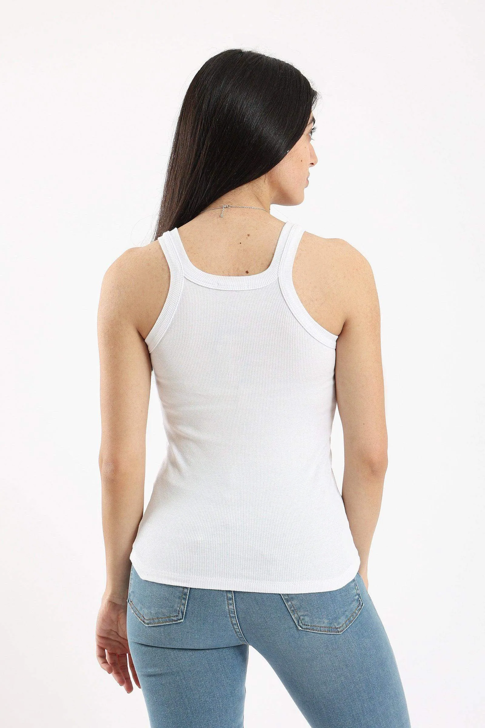Narrow Cut Ribbed Tank Top