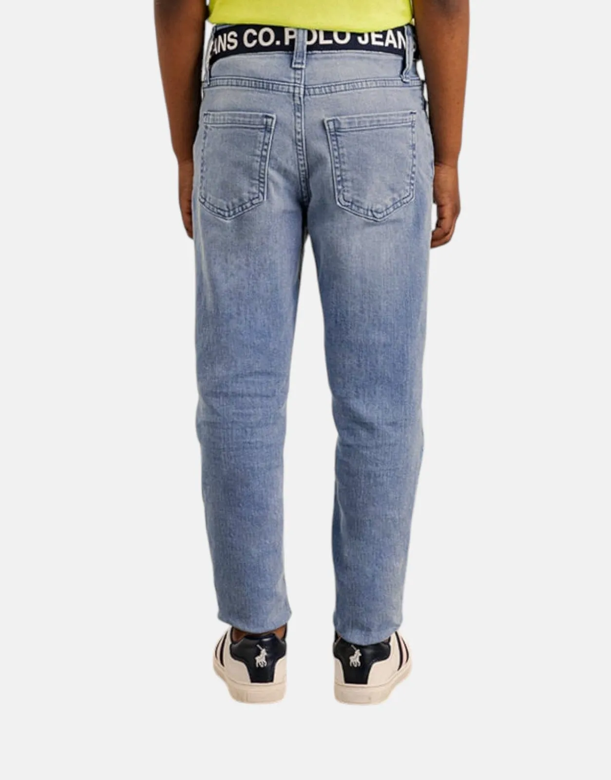 Polo Boys Jude Belted Slim Jeans Medium Wash