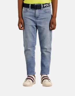 Polo Boys Jude Belted Slim Jeans Medium Wash
