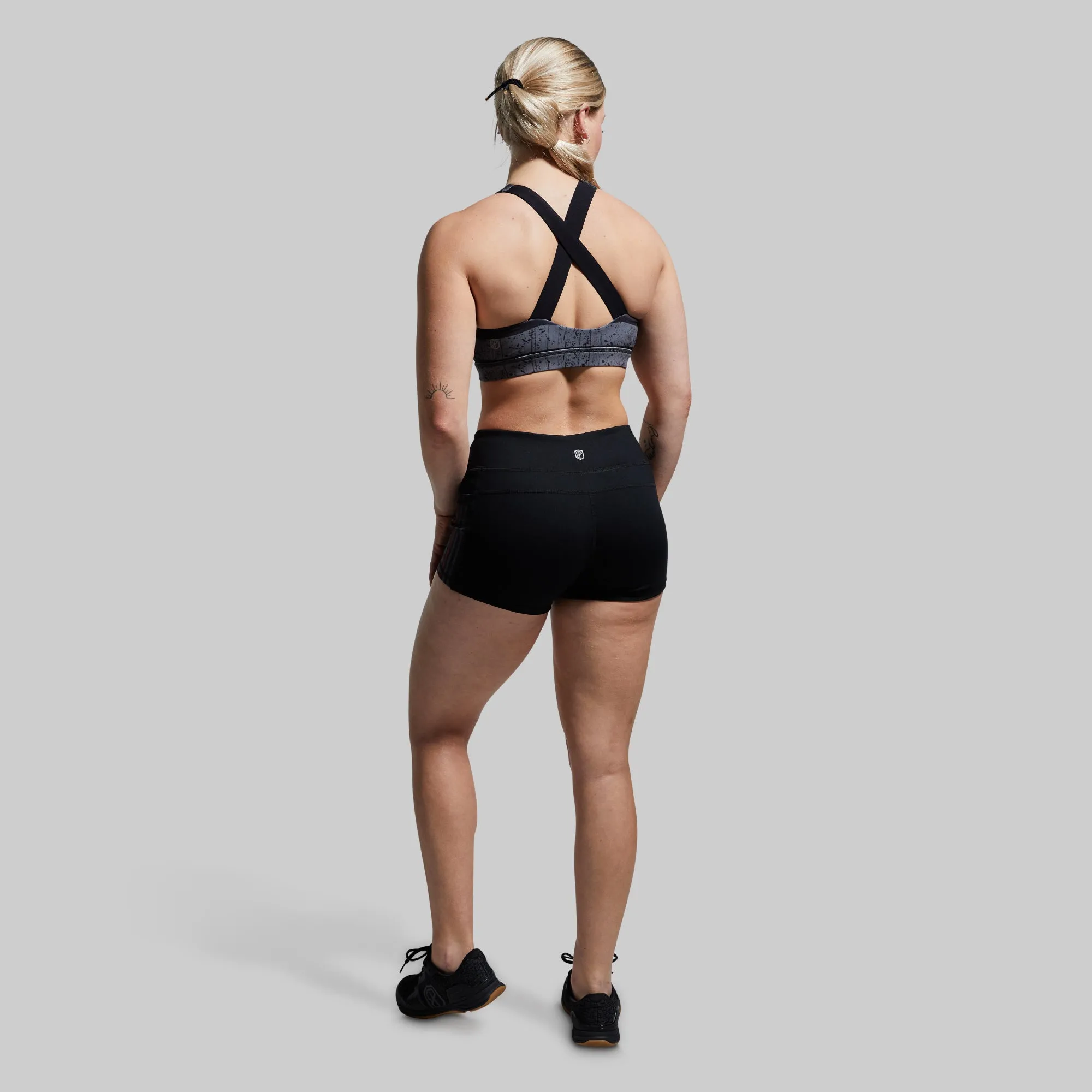 Rise & Grind Booty Short (Thin Red Line Gunmetal)