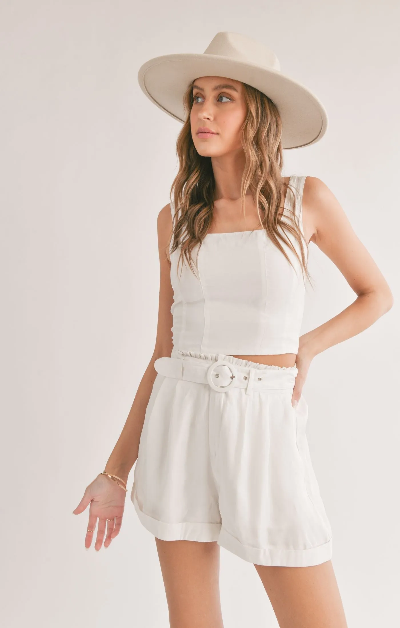 Sadie And Sage Dunes Corset Seam Tank Top
