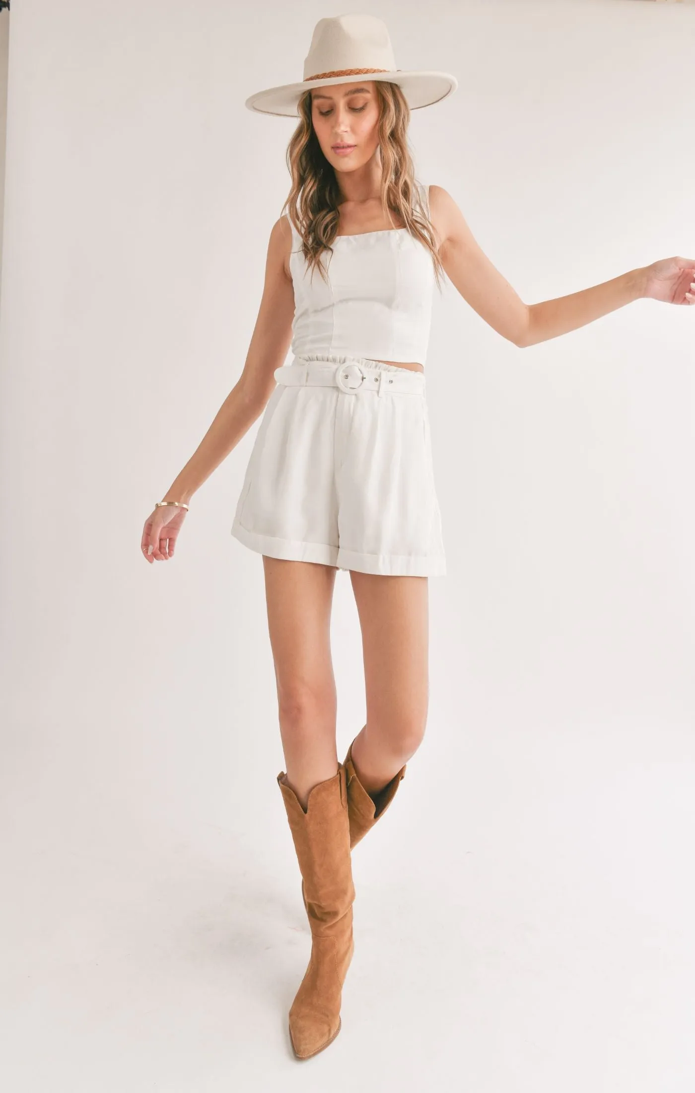 Sadie And Sage Dunes Corset Seam Tank Top