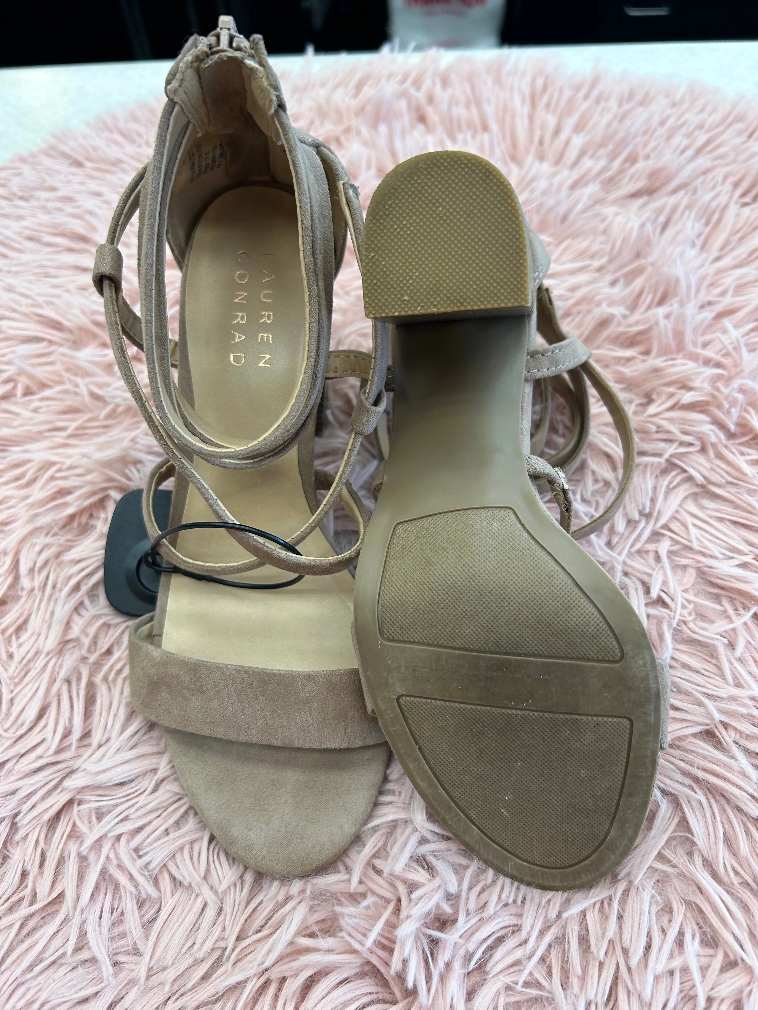 Sandals Heels Block By Clothes Mentor In Mauve, Size: 6.5