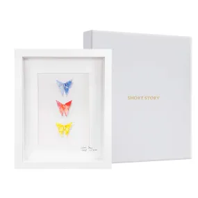Small White Frame Summer 3 Butterflies