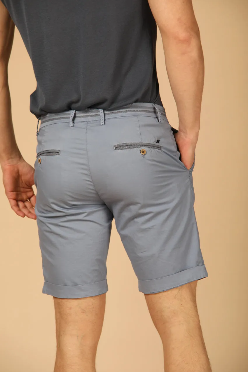 Torino Tapes men's chino bermuda in stretch gabardine with ribbons slim fit