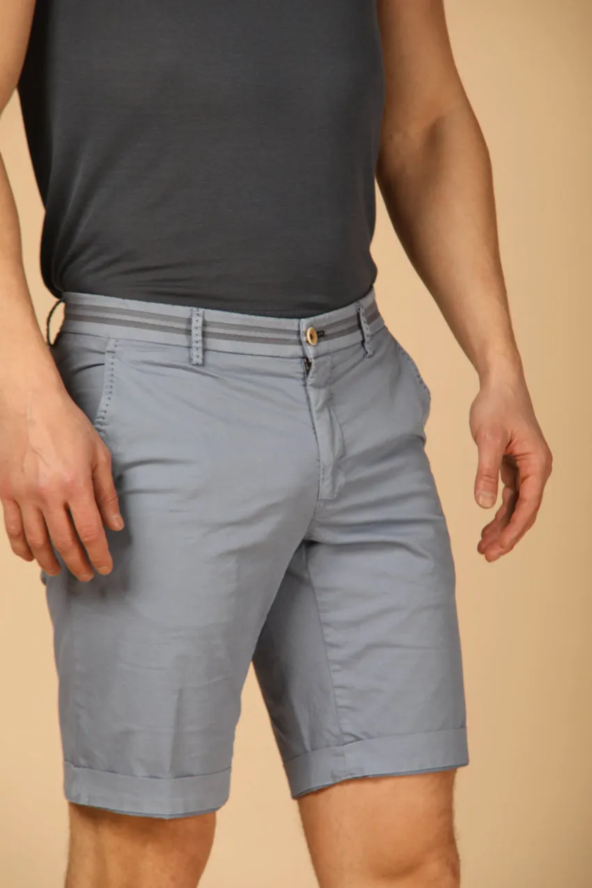 Torino Tapes men's chino bermuda in stretch gabardine with ribbons slim fit
