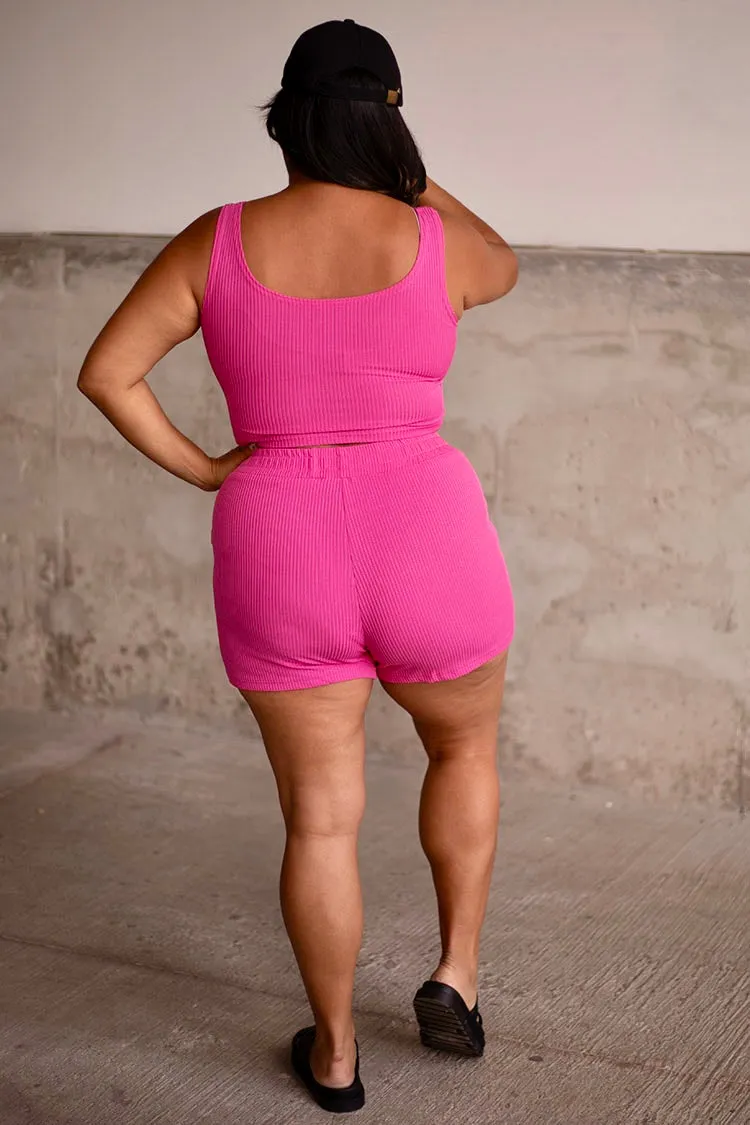 Unity Ribbed Set - Pink