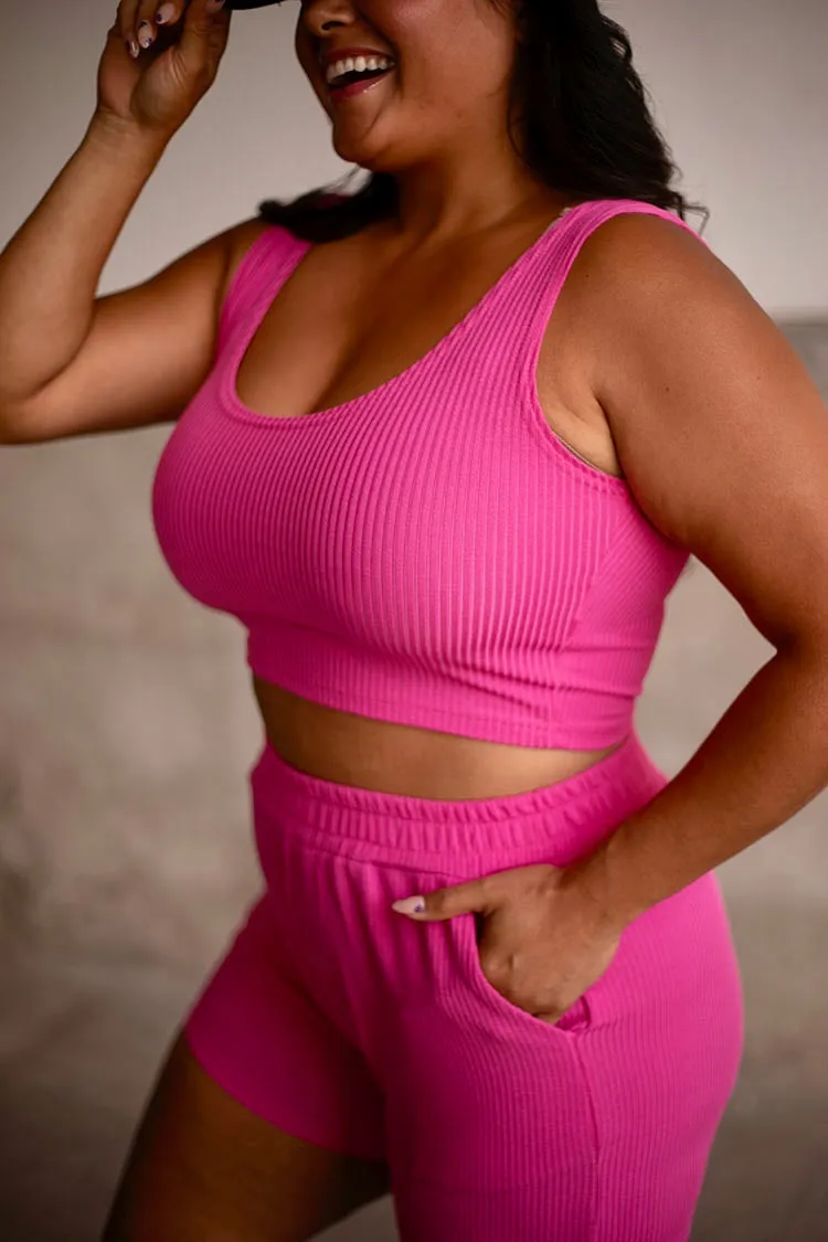Unity Ribbed Set - Pink